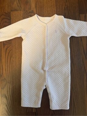 RALPH LAUREN baby Classic Quilted One-Piece Romper in Light Purple